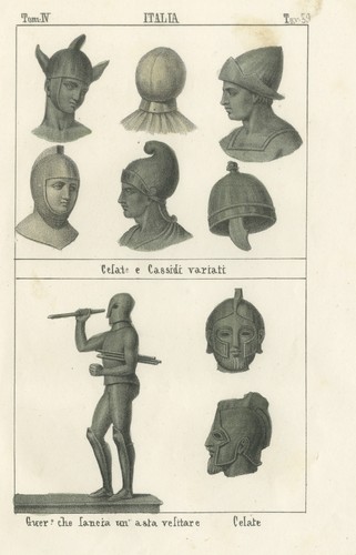 Ancient helmets and bronze - and,